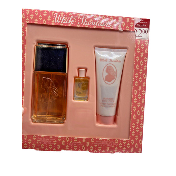 White Shoulders Perfume Gift Set Boxed NEW 4.5 Fl Oz Eau de Cologne Mini Lotion - Picture 4 of 9
